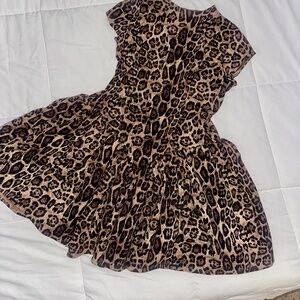 Jacqueline Backless Cheetah Print Mini Puffy Dress Miss Circle